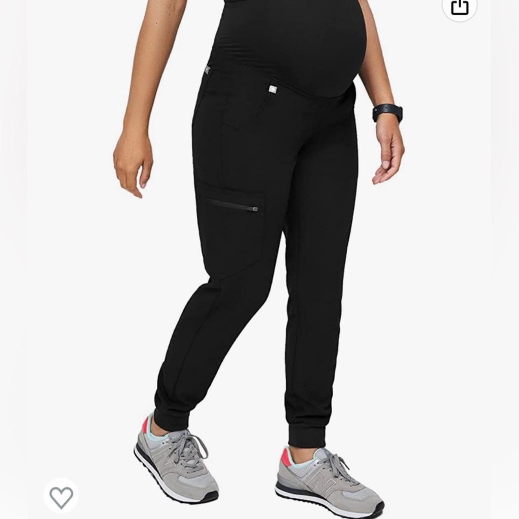 Figs Xxs Zamora Maternity Joggers In Black